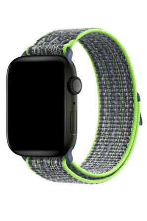 Apple Watch 10 42mm Uyumlu KRD-91 Hasır Kordon Strap Kayış