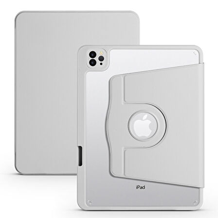 Apple iPad Air 11 2025 M3 Kılıf Zore Termik Kalem Bölmeli Dönebilen Standlı Kılıf