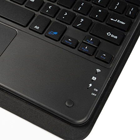 Apple iPad Air 11 2025 M3 Zore Border Keyboard Bluetooh Bağlantılı Standlı Klavyeli Tablet Kılıfı