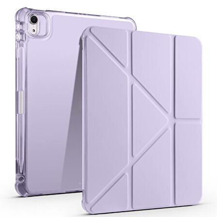 Apple iPad Air 11 2025 M3 Kılıf Zore Tri Folding Kalem Bölmeli Standlı Kılıf