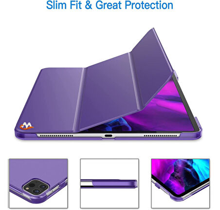 Apple iPad Air 11 2025 M3 Zore Smart Cover Kalem Bölmeli Standlı 1-1 Kılıf