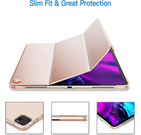 Apple iPad Air 11 2025 M3 Zore Smart Cover Kalem Bölmeli Standlı 1-1 Kılıf