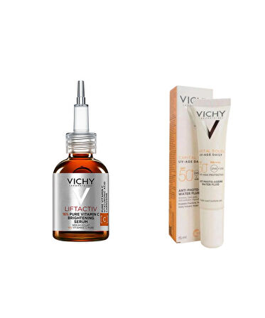 Vichy Liftactiv %16 Saf C Vitamini Serum 20 ml + Capital Soleil Uv Age Daily Spf 50 15 ml