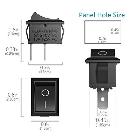 Omniwash Aç Kapa On/Off Mini Anahtar Switch 5 Adet