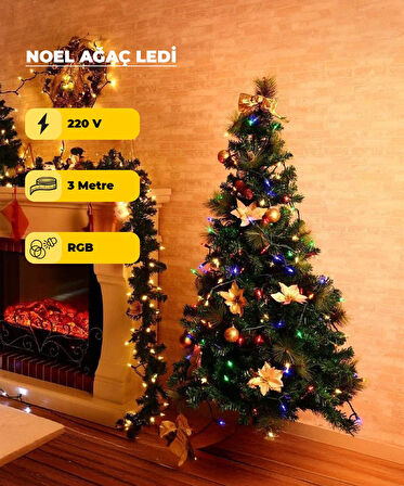 Yılbaşı RGB Peri Dekoratif Led 220V - 3 Metre