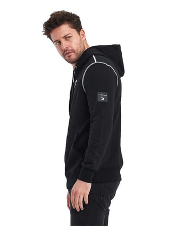 Snowboard Nakış Logo Baskılı Gri Sweatshirt