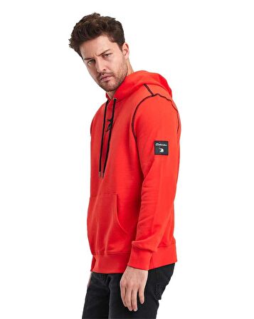 Snowboard Nakış Logo Baskılı Gri Sweatshirt