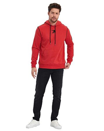 Snowboard Nakış Logo Baskılı Gri Sweatshirt