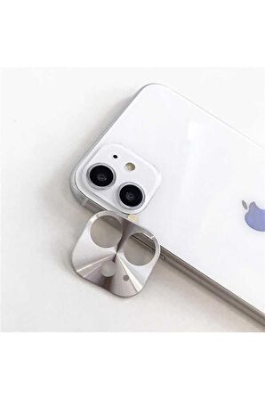 Apple iPhone 11 Uyumlu Metal Kamera Koruyucu Gri