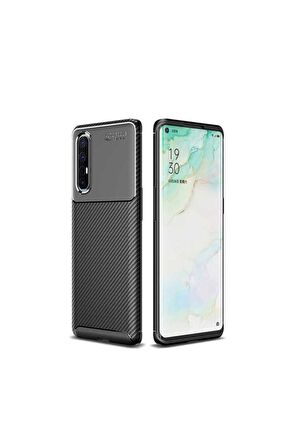 Oppo Reno 3 Pro 5G Uyumlu Kılıf Negro Silikon Kapak Siyah