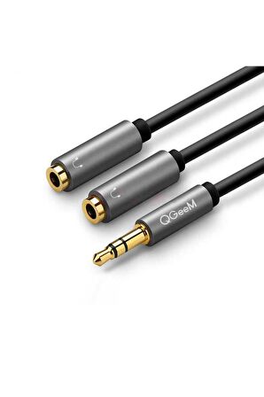 Qgeem QG-AU08 3.5mm Çoğaltıcı Audio Kablo