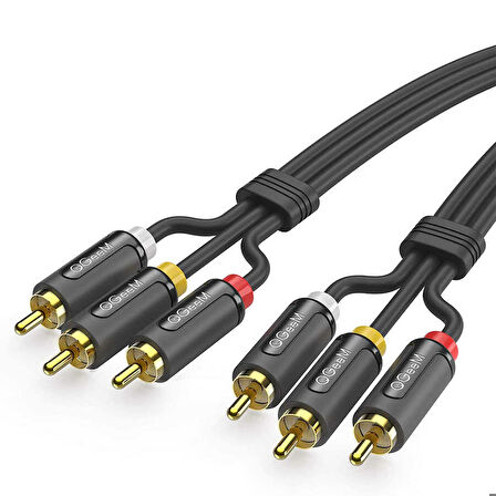 Qgeem QG-AU13 RCA Aux Audio Kablo 1.83M