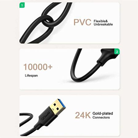 Qgeem QG-CVQ19 Usb To Usb Kablo 1.83M