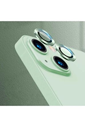 Apple iPhone 13 Uyumlu CL-07 Kamera Lens Koruyucu Açık Yeşil