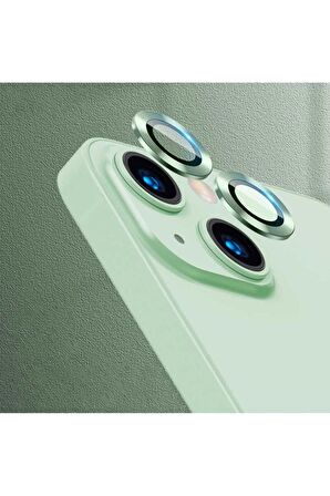 Apple iPhone 13 Mini Uyumlu CL-07 Kamera Lens Koruyucu Açık Yeşil