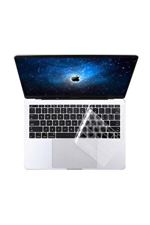 Apple Macbook 15.4' Pro A1286 Retina Klavye Koruyucu Şeffaf Silikon Ped