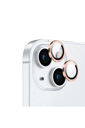 Apple iPhone 15 Uyumlu CL-12 Premium Safir Parmak İzi Bırakmayan Anti-Reflective Kamera Lens Koruyucu Pembe