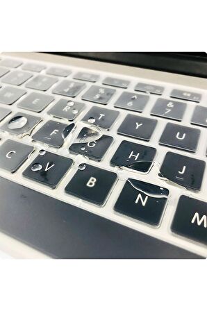 Apple Macbook 13.6 inç Air M3 A3113 Uyumlu Klavye Koruyucu Transparan Buzlu Silikon Ped