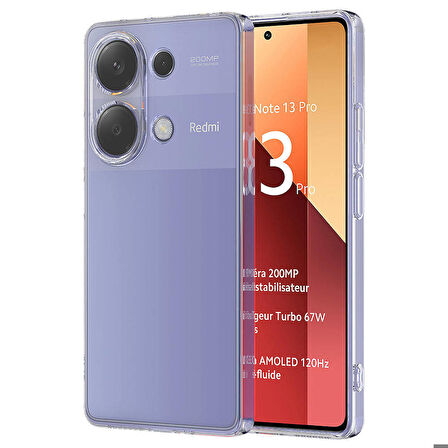 Xiaomi Redmi Note 13 Pro 4G Uyumlu Kılıf Şeffaf Yumuşak Esnek Süper Silikon Kapak