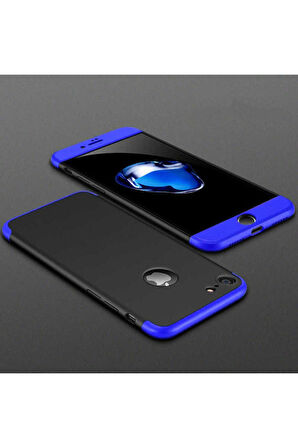 Apple iPhone 5 Uyumlu Kılıf Zore Ays Kapak Siyah-Mavi