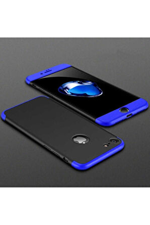 Apple iPhone 6 Uyumlu Kılıf Zore Ays Kapak Siyah-Mavi
