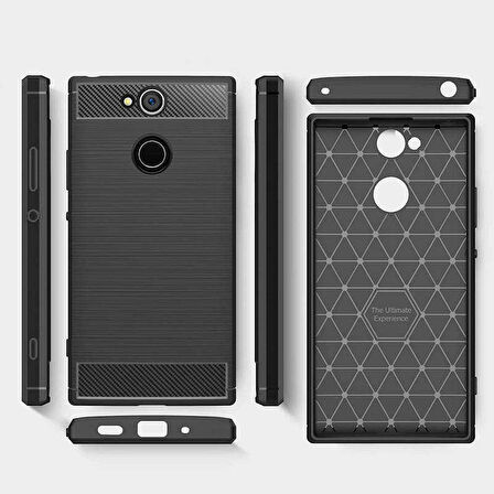 Sony Xperia L2 Uyumlu Kılıf Zore Room Silikon Kapak Gri