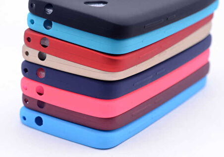 Alcatel U5 Uyumlu Kılıf Zore Premier Silikon Kapak Mürdüm