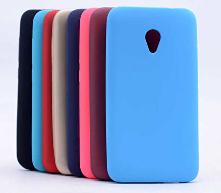 Alcatel U5 Uyumlu Kılıf Zore Premier Silikon Kapak Mürdüm