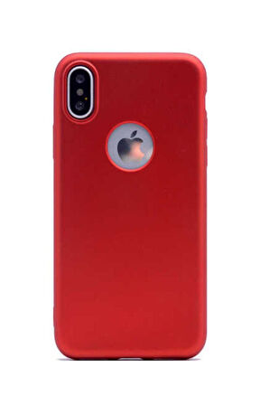 Apple iPhone X Uyumlu Kılıf Zore Premier Silikon Kapak Kırmızı