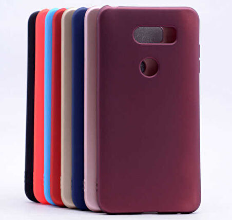 LG V30 Uyumlu Kılıf Zore Premier Silikon Kapak Rose Gold