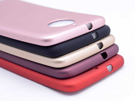 Lenovo Moto G5S Uyumlu Kılıf Zore Premier Silikon Kapak Mürdüm