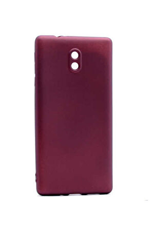 Nokia 3 Uyumlu Kılıf Zore Premier Silikon Kapak Mürdüm