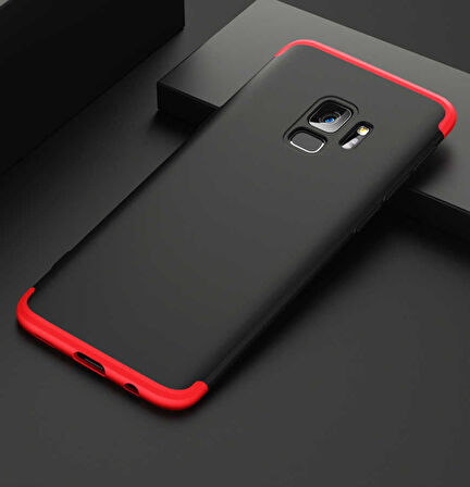 Samsung Galaxy S9 Plus Uyumlu Kılıf Zore Ays Kapak Siyah-Mavi