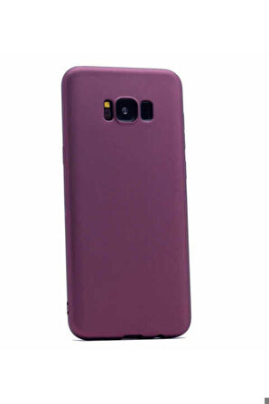 Samsung Galaxy S8 Plus Uyumlu Kılıf Zore Premier Silikon Kapak Mürdüm