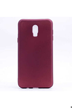 Samsung Galaxy C8 Uyumlu Kılıf Zore Premier Silikon Kapak Mürdüm