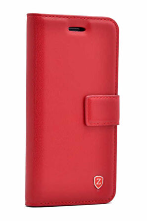 LG G4 Uyumlu Kılıf Zore New Delüxe Kapaklı Standlı Kılıf Kırmızı