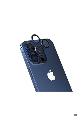 Apple iPhone 15 Pro Uyumlu Zore CL-15 Parmak İzi Bırakmayan Anti-Reflective Kamera Lens Koruyucu Midnight