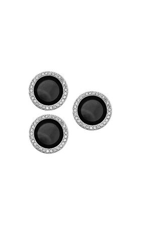 Apple iPhone 15 Pro Max Uyumlu CL-06 Kamera Lens Koruyucu Gümüş