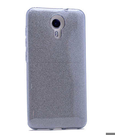 General Mobile 4G Android One Uyumlu Kılıf Zore Shining Silikon Siyah