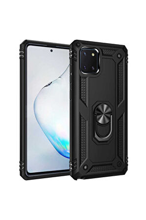 Samsung Galaxy A81 (Note 10 Lite) Uyumlu Kılıf Zore Vega Kapak Siyah