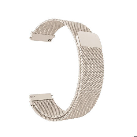 Huawei Watch GT 4 41mm 18mm Uyumlu Kordon Hasır Metal Mıknatıslı Örgü Zore KRD-01 Kayış Starlight