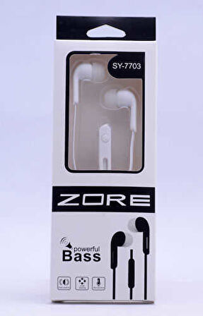 Zore SY-7703 Mp3 Stereo Kulaklık Beyaz