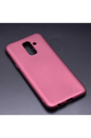 Samsung Galaxy A6 Plus 2018 Uyumlu Kılıf Zore Premier Silikon Kapak Mürdüm