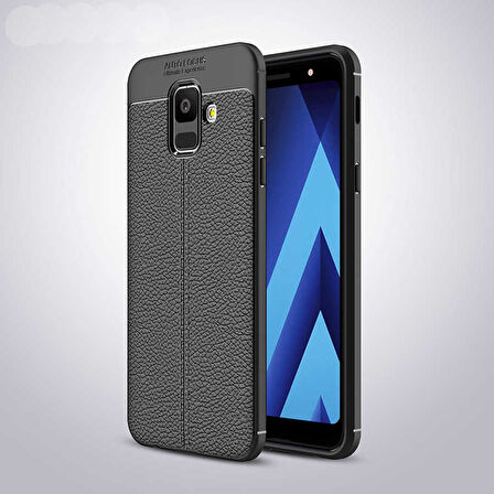 Samsung Galaxy A6 2018 Uyumlu Kılıf Zore Niss Silikon Kapak Siyah