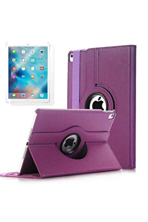 Apple iPad 9.7 2017 (5.Nesil) Uyumlu Zore Dönebilen Standlı Kılıf Mor