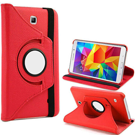 Samsung Galaxy Tab 4 7.0 T230 Uyumlu Zore Dönebilen Standlı Kılıf Yeşil