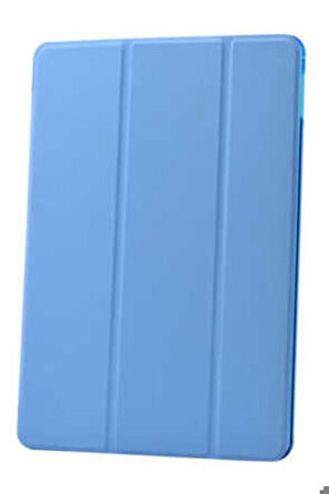 Samsung Galaxy Tab 3 Lite 7.0 T110 Uyumlu Zore Smart Cover Standlı 1-1 Kılıf Mavi