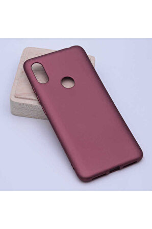 Xiaomi Mi 8 Uyumlu Kılıf Zore Premier Silikon Kapak Mürdüm