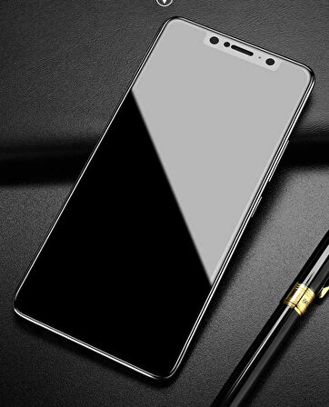 Xiaomi Mi 8 SE Uyumlu Zore Kenarları Kırılmaya Dayanıklı Cam Ekran Koruyucu Beyaz