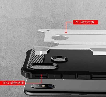 Xiaomi Mi 8 SE Uyumlu Kılıf Zore Crash Silikon Kapak Rose Gold